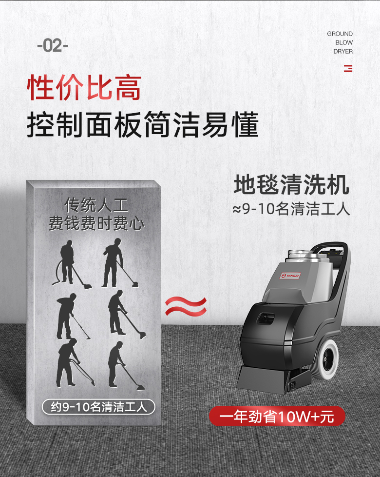必一运动B-Sports官方网站DT1三合一电动手推式地毯抽洗机酒店吸尘器宾馆毛毯清洁机